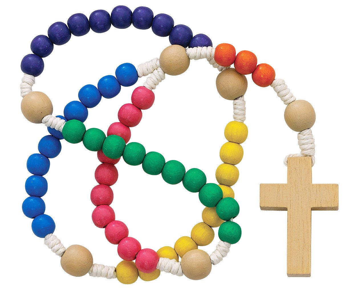 Wood Multi-Colored Children's Corded Rosary – Rosary.com